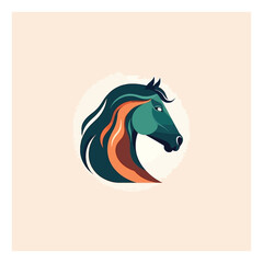 modern horse logo logo vector