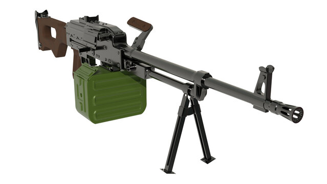 Black M4 - WAC-47 rifle. On a transparent background. 3D illustration