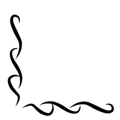 Frame Border, Vector calligraphy swirls, swashes, ornate motifs and scrolls.