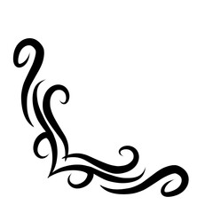 Frame Border, Vector calligraphy swirls, swashes, ornate motifs and scrolls.