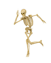 skeleton is running fast in action
