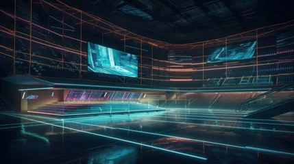 Foto op Canvas Revolutionizing Future Stadiums: Automated Concessions, Real-time Performance Analysis & Predictive Analytics Powered by FRO, ChatGPT & HUID interfaces, Generative AI © Vipers