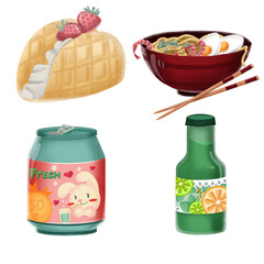 Korean food illustration