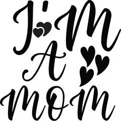 Fototapeta premium Mom svg and t-shirt design