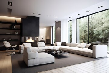 Luxurious interior design living room | modern living room | Modern interior living room design | Luxurious interior design living room and in a beautiful house, Generative AI