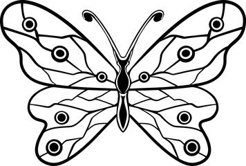 line art butterfly vector design