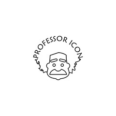 Professor Scientist icon isolated on transparent background
