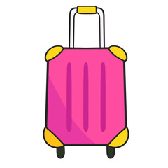 travel suitcase isolated on white