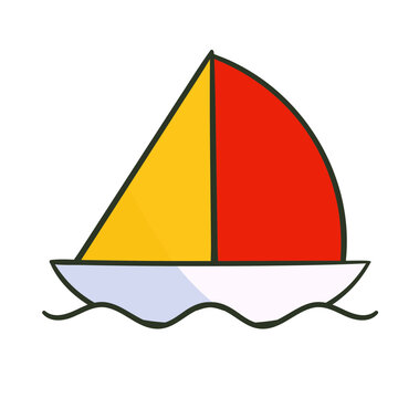 boat on the sea vector