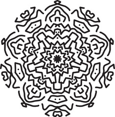 Hand drawn floral mandala background design.