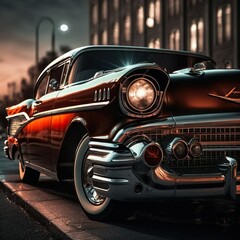 Fototapeta na wymiar Car classic Retro Vintage
