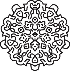 Hand drawn floral mandala background design.