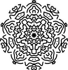 Hand drawn floral mandala background design.