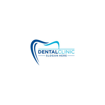 dental clinic logo template in white background