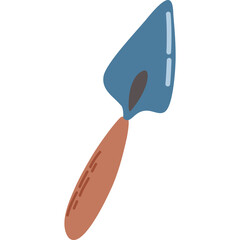 Garden shovel. Hand drawn vector illustration.