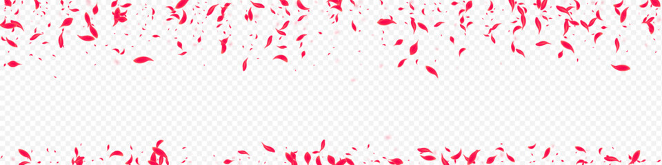 Red Floral Vector Transparent Panoramic