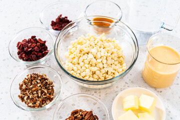 Homemade White Chocolate Cranberry Pecan Fudge