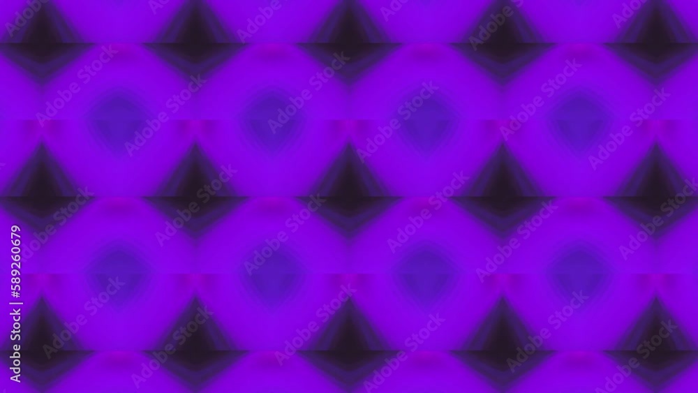 Poster Psychedelic kaleidoscope pattern witn arcuate shapes. Motion. Abstract blinking fast shapes.