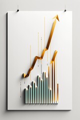 business chart with arrow