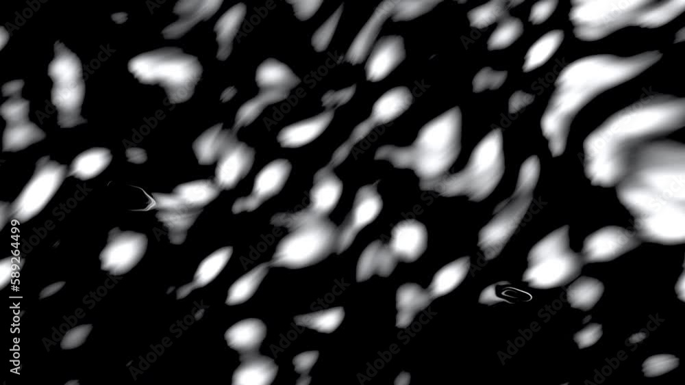 Poster abstract animation of spots with raindrops on black background. motion. moving blurry spots of rain 