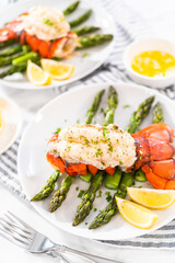 Garlic lobster tails