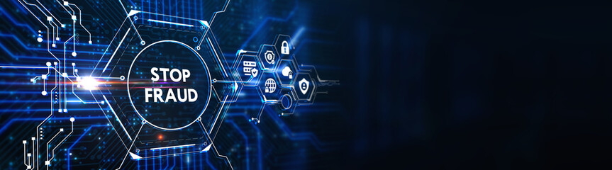 Fraud Alert Caution Defend Guard Notify Protect Concept. 3d illustration