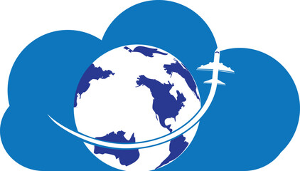 Travel agency vector logo template. Holiday logo template
globe travelling logo vector design.