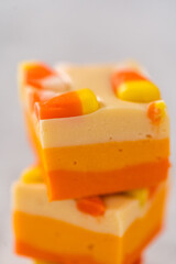 Candy corn fudge