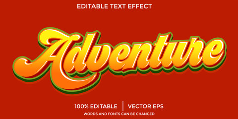 adventure text effect abstract background template with bold style use for logo and banner headline