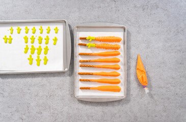 Carrot Chocolate Covered Pretzels