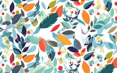 seamless pattern with leaves