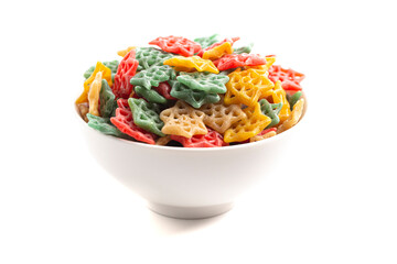 Raw Wheel Fryums Isolated on a White Background