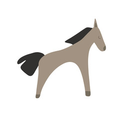png horse cartoon illustration, doodle drawings of cute characters for children, sticker for notebook and diary © Bbl_gun