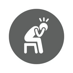 Depression, disappointment icon.