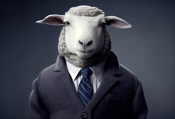 Sheep Legislator Portrait Generative AI