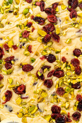 Cranberry pistachio fudge