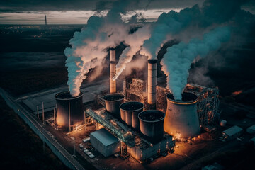 How factories and pipes become sources of environmental pollution. Generative AI