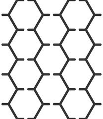 Vector seamless texture. Modern geometric background. Lattice with hexagons.