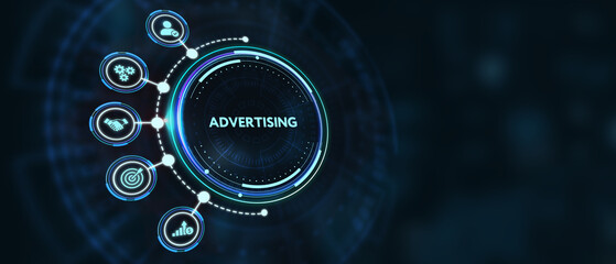 Advertising Marketing Plan Branding Business Technology concept. 3d illustration