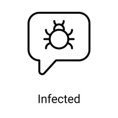 Infected Icon Design. Suitable for Web Page, Mobile App, UI, UX and GUI design.