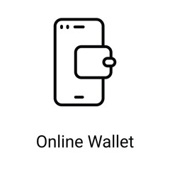 Online Wallet Icon Design. Suitable for Web Page, Mobile App, UI, UX and GUI design.