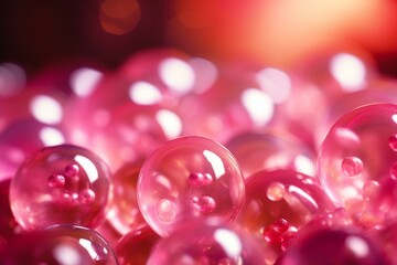 Pink bubblegum background, bokeh Generative AI