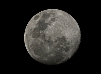 full moon on black - telescope shot