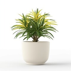 Obraz premium Plant in a pot on white background, generative ai