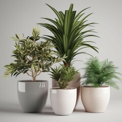 Fototapeta na wymiar set of plant in a pot, generative ai
