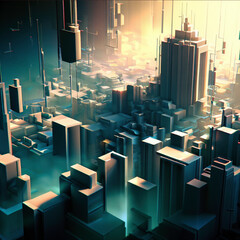 Abstract Futuristic city 