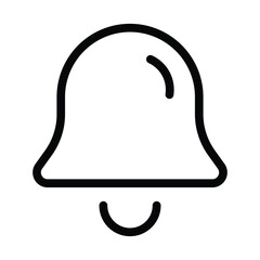 Notification Bell Alert Icon Black and White Fill Icon Design For Mobile Apps, Web and Design Elements, Reminder Icon Vector Illustration