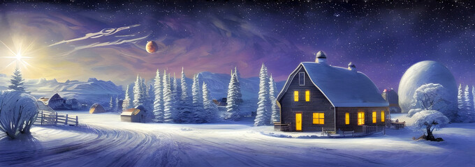 traumhafte Schönheit einer winterlichen Szene