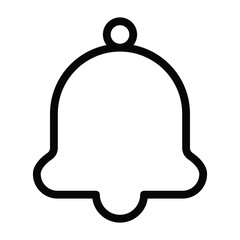 Notification Bell Alert Icon Black and White Fill Icon Design For Mobile Apps, Web and Design Elements, Reminder Icon Vector Illustration