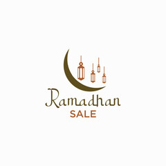 Ramadan Kareem logo Vector set, Logo to welcome the Holy Month of Ramadan with beautiful colors.